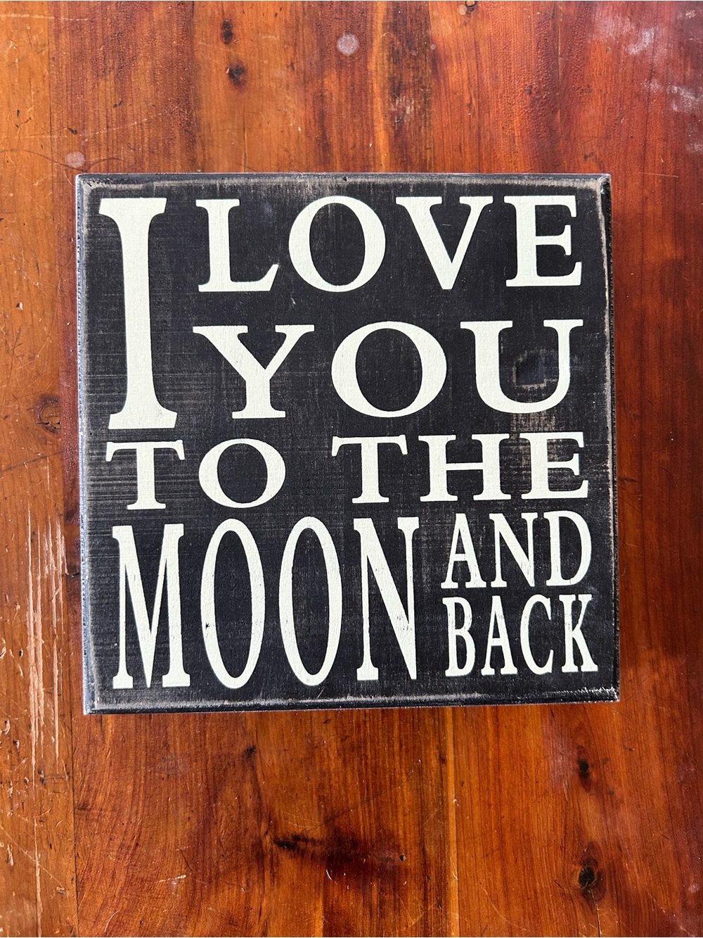 Black & Cream "I Love You To The Moon And Back" Wall Sign